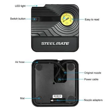 12V DC Automotive Portable Air Compressor Pump Tire Inflator for Car Bicycle Ball Inflatables