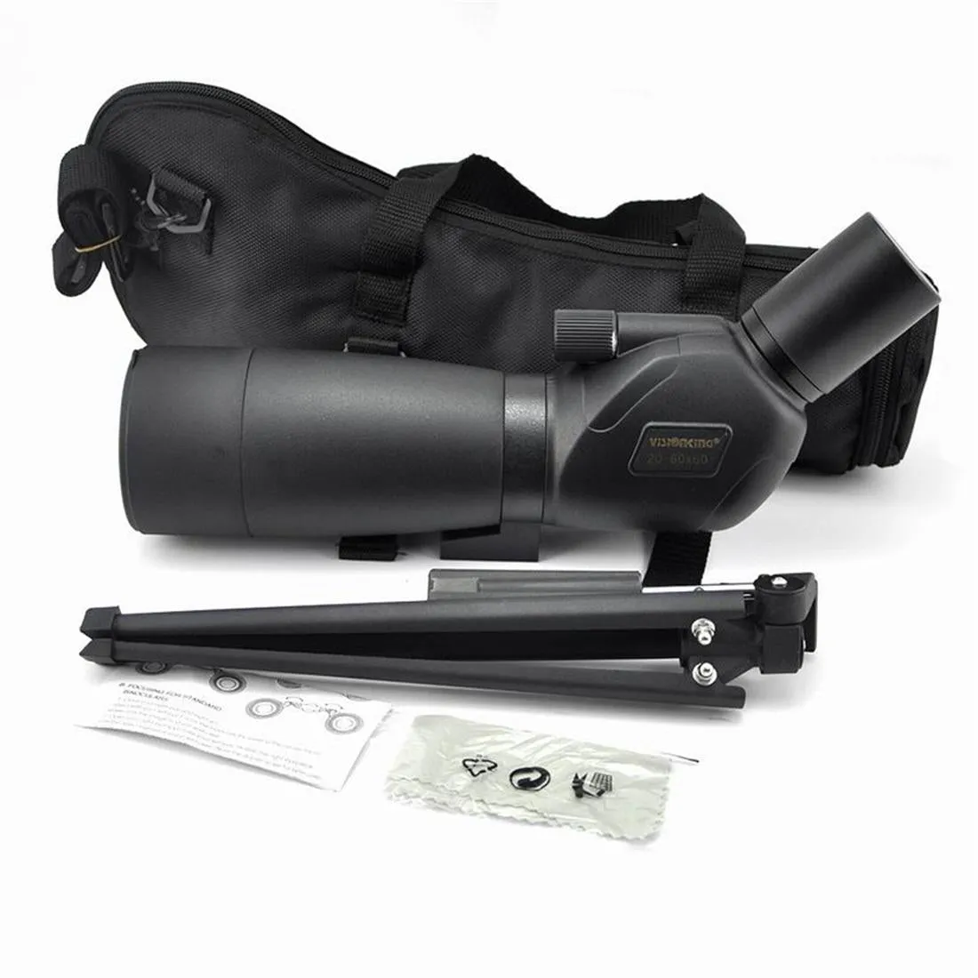 20-60x60 Waterproof Zoom Bak4 Spotting Scope Monocular Telescope for Birdwatching / Hunting with Tripod