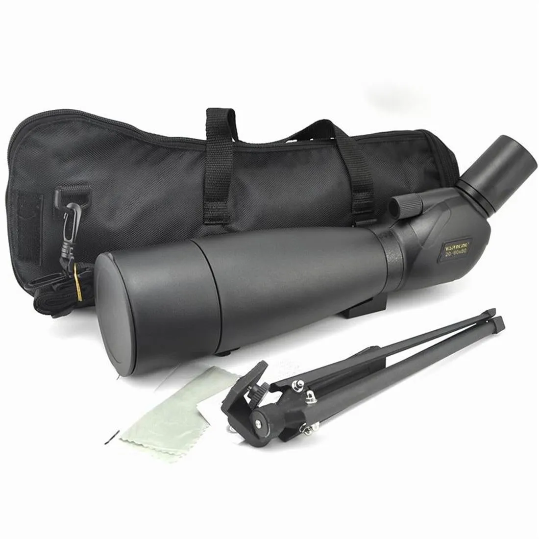 20-60x80 Waterproof Zoom Bak4 Spotting Scope Monocular Telescope for Birdwatching / Hunting with Tripod