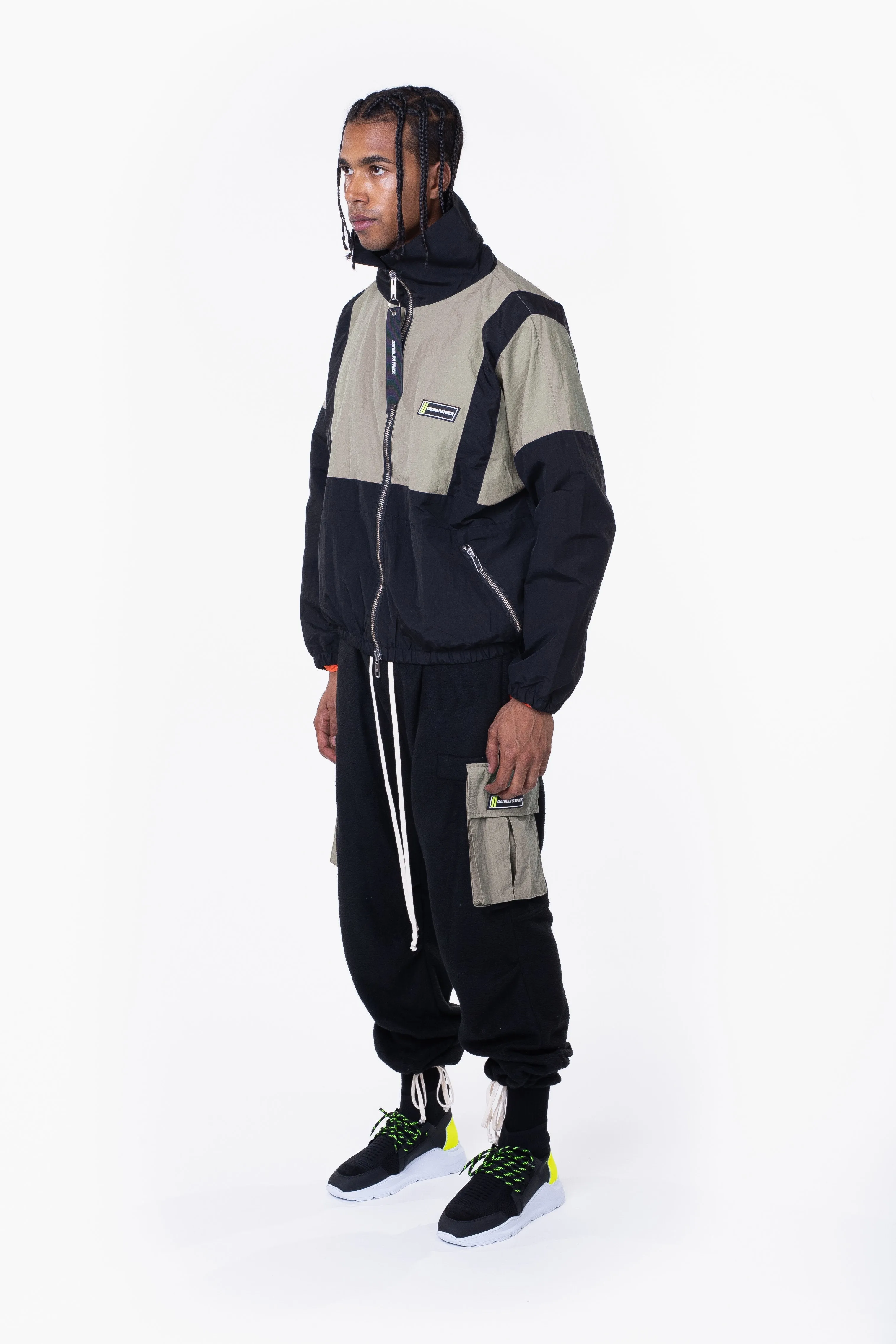 2020 track jacket / smog grey   black