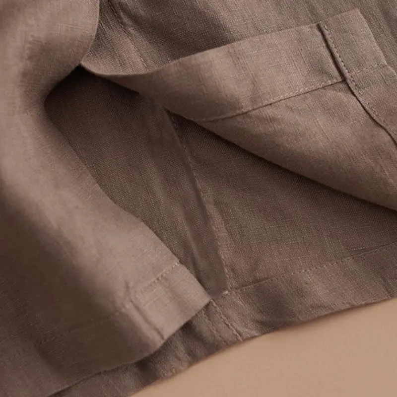 2025 Summer Vacation Midi Skirts for Women Casual Solid Color A Line Button Front Skirt with Pockets