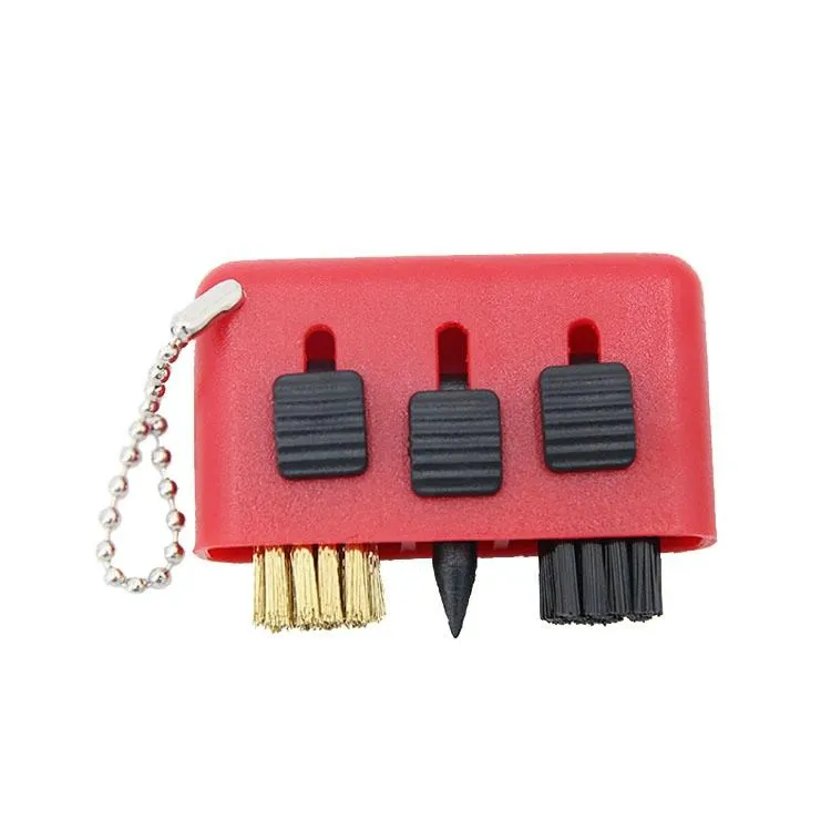 3-Piece Portable Golf Groove Cleaning Brush | Black