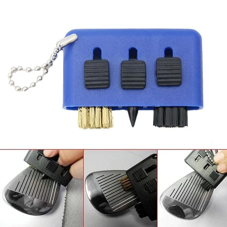 3-Piece Portable Golf Groove Cleaning Brush | Black