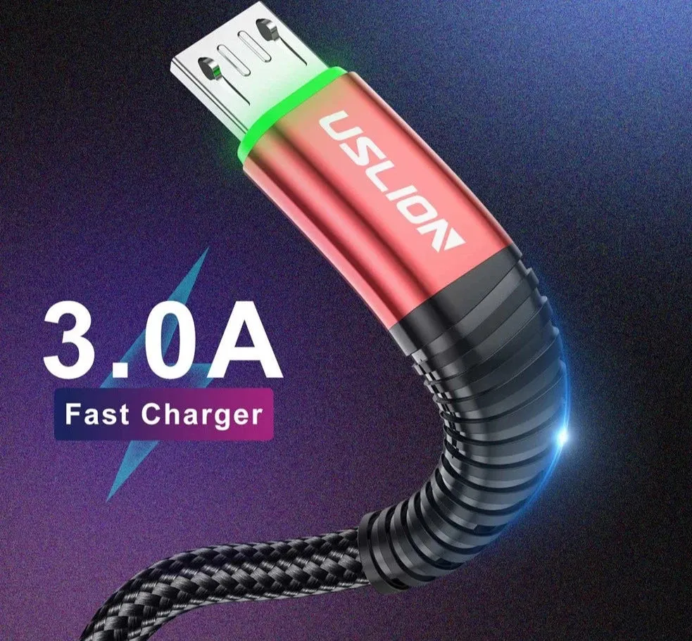 3a Fast Charging Micro Usb Cable for Samsung Xiaomi Android
