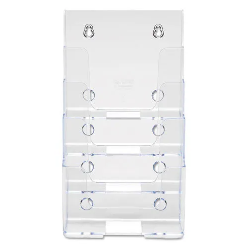 4-compartment Docuholder, Booklet Size, 6.88w X 6.25d X 10h, Clear