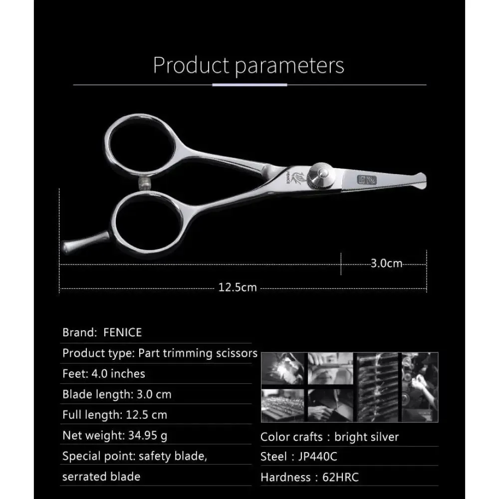 4 Inch Pet Dog Safety Rounded Tips Scissor Grooming Trimming Shears for Face, Ear, Nose & Paw