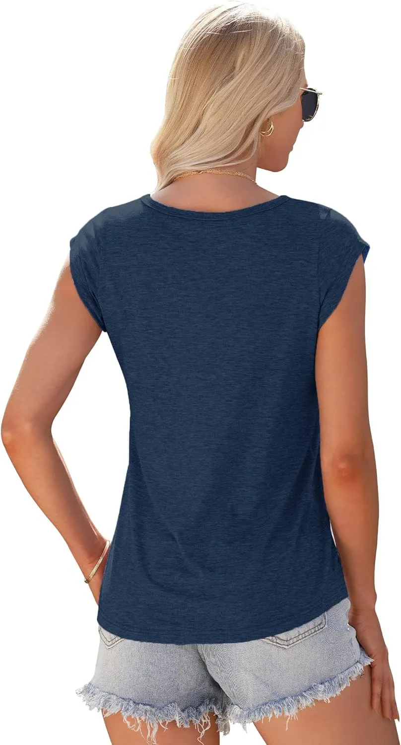 4th of July Shirt for Women 1776 Cap Sleeve Tank Tops American Flag Summer Scoop Neck Tops