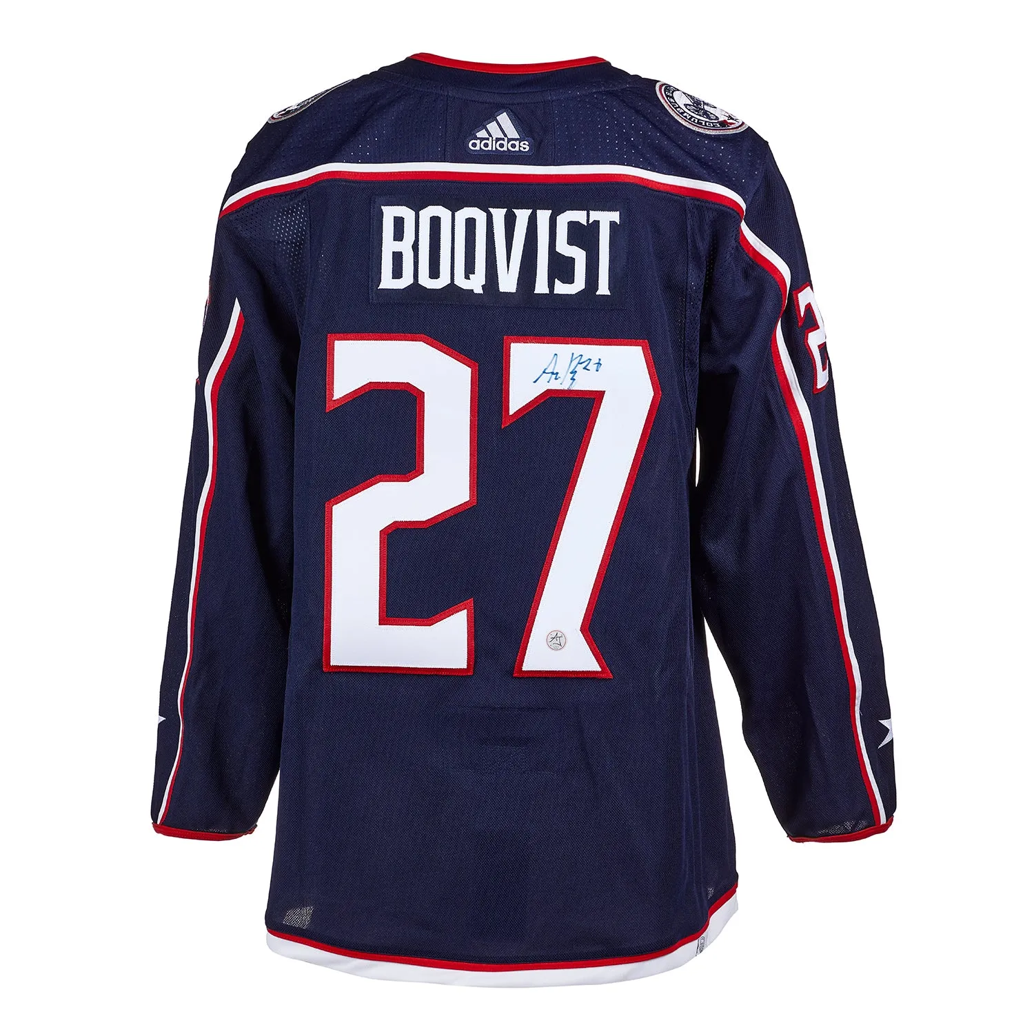 Adam Boqvist Autographed Columbus Blue Jackets adidas Jersey