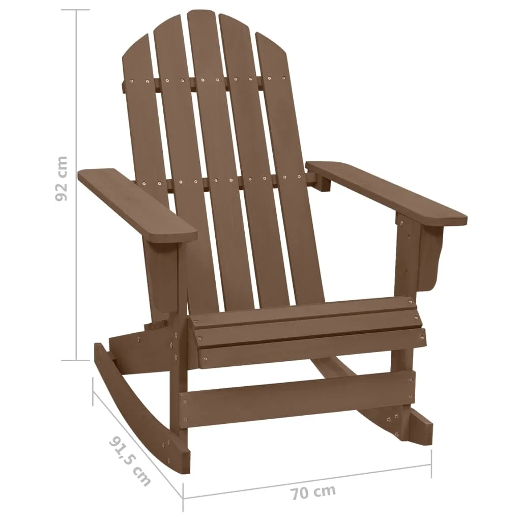Adirondack Rocking Chair Porch Rocker Outdoor Patio Lawn Chair Wood