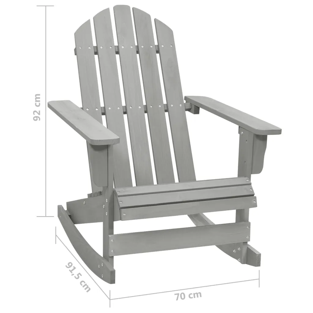 Adirondack Rocking Chair Porch Rocker Outdoor Patio Lawn Chair Wood
