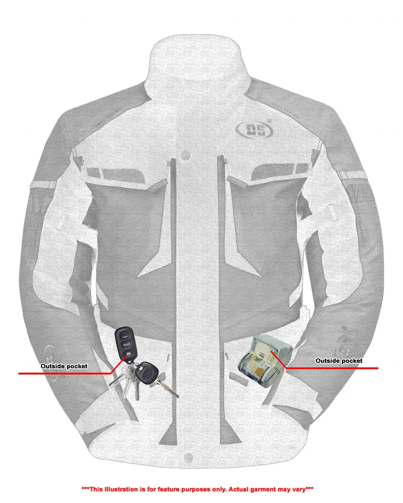 Advance Touring Textile Motorcycle Jacket for Men - Hi-Vis