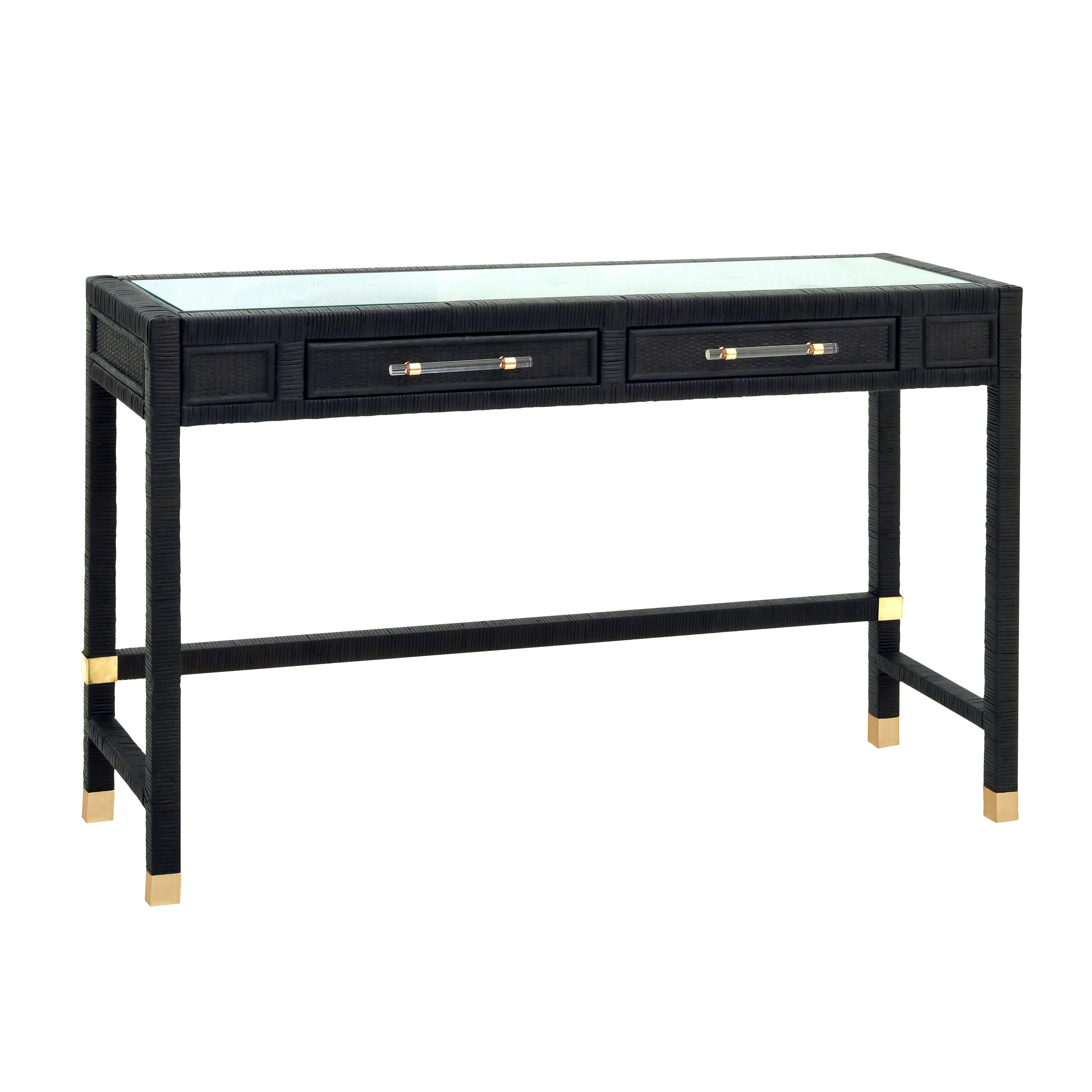 Amara Woven Rattan Desk