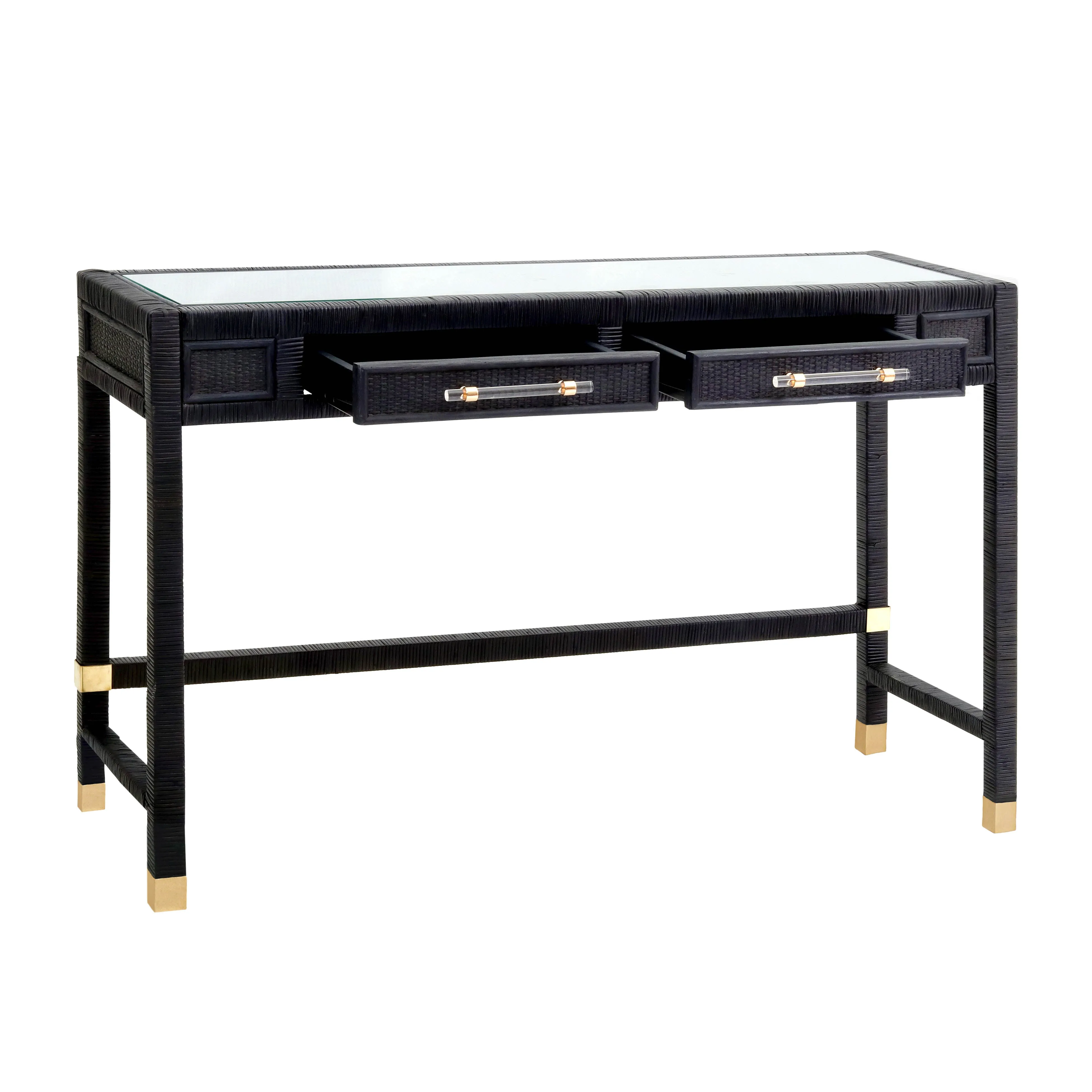 Amara Woven Rattan Desk