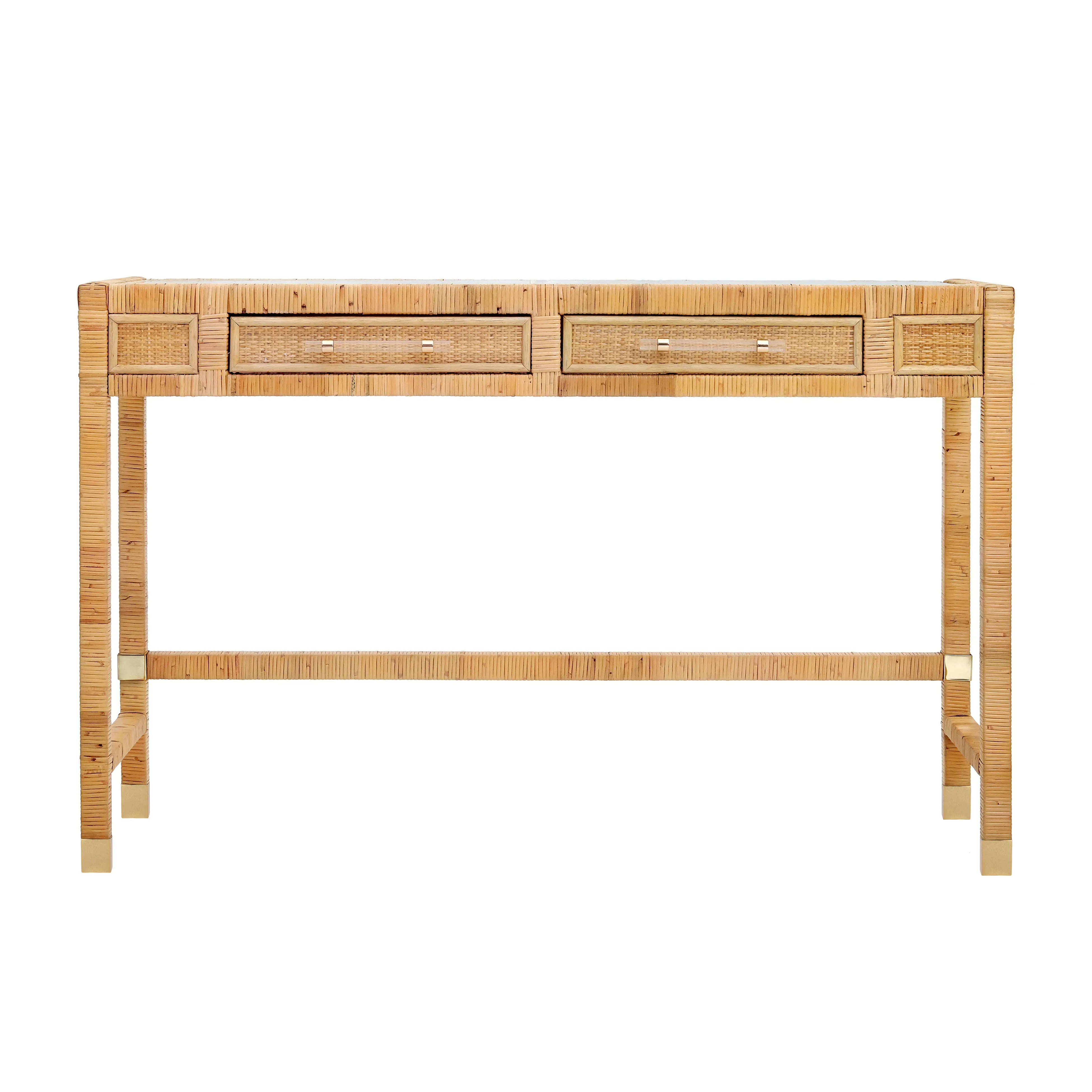 Amara Woven Rattan Desk
