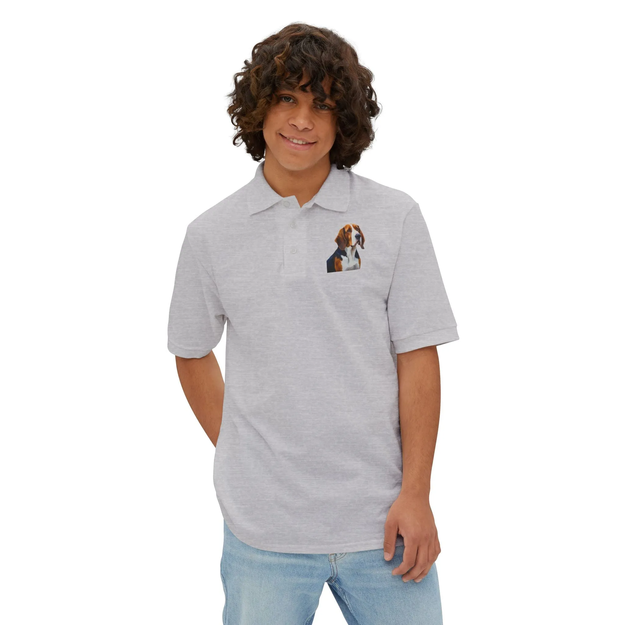 American English Coonhound - Men's Piqu Polo Shirt