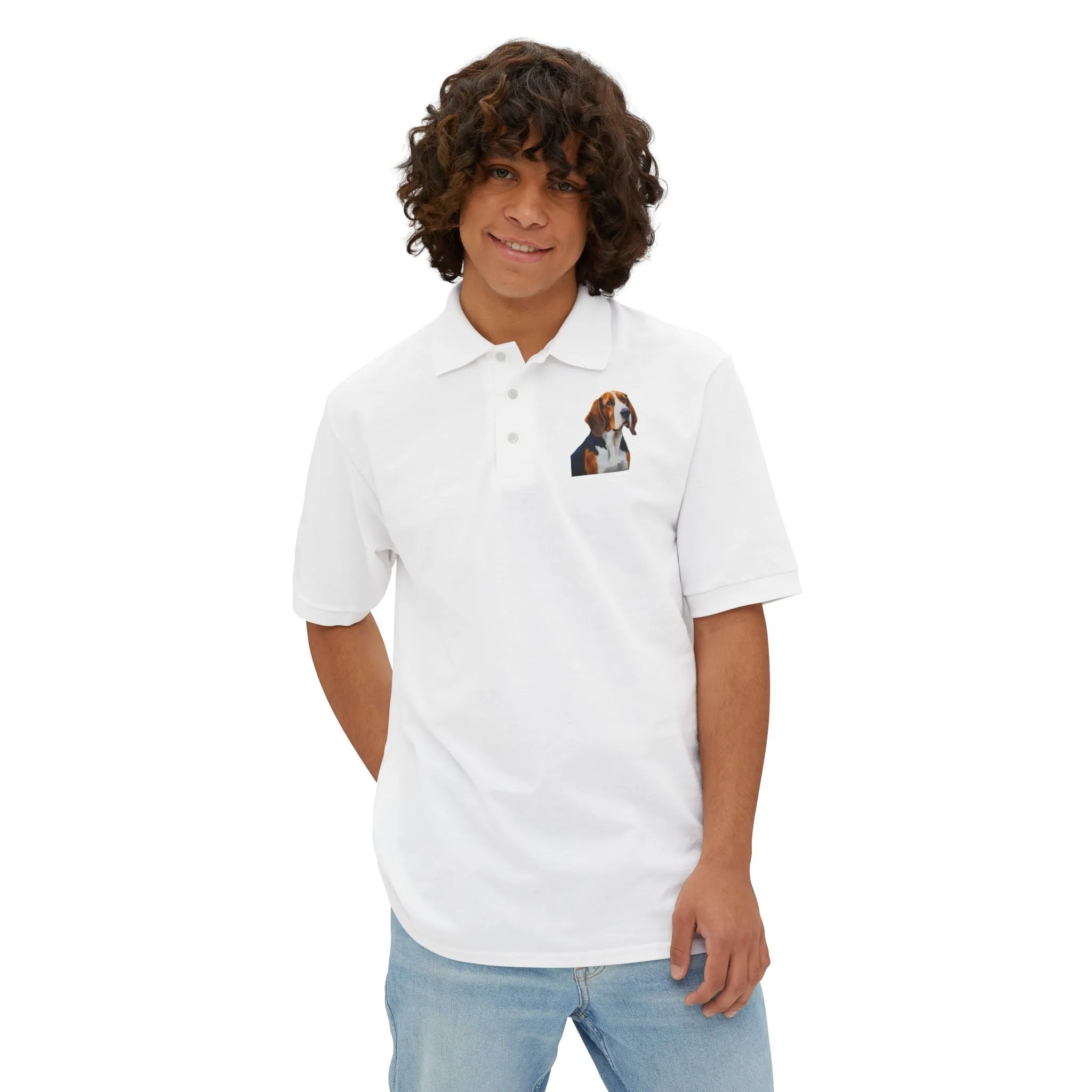 American English Coonhound - Men's Piqu Polo Shirt
