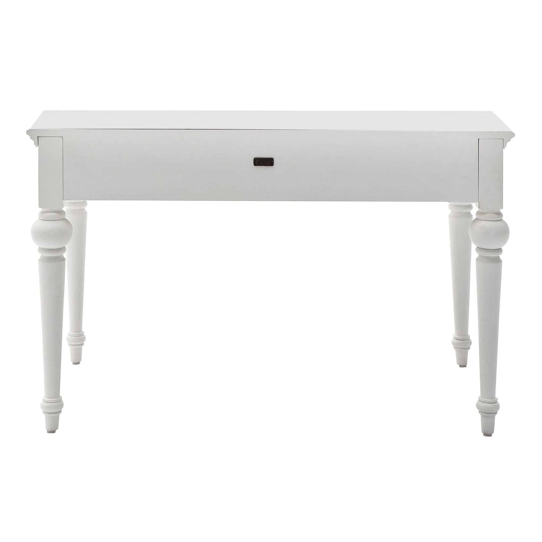 Antiqued White Provencial Writing or Computer Desk with Hutch By Homeroots
