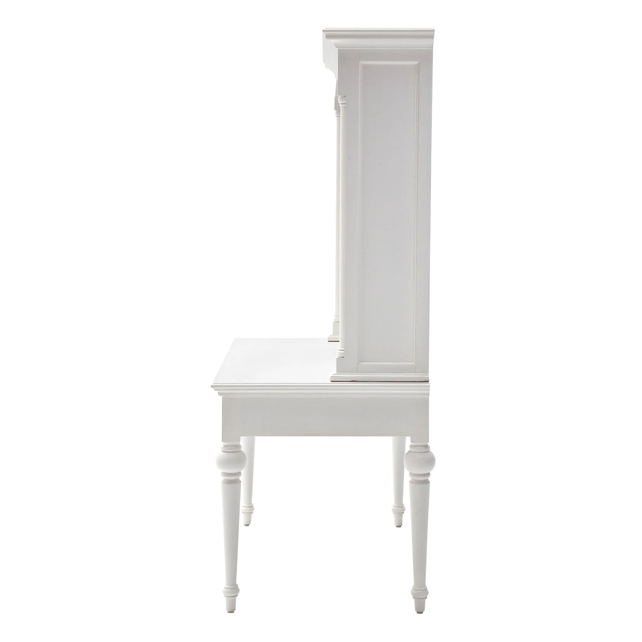 Antiqued White Provencial Writing or Computer Desk with Hutch By Homeroots