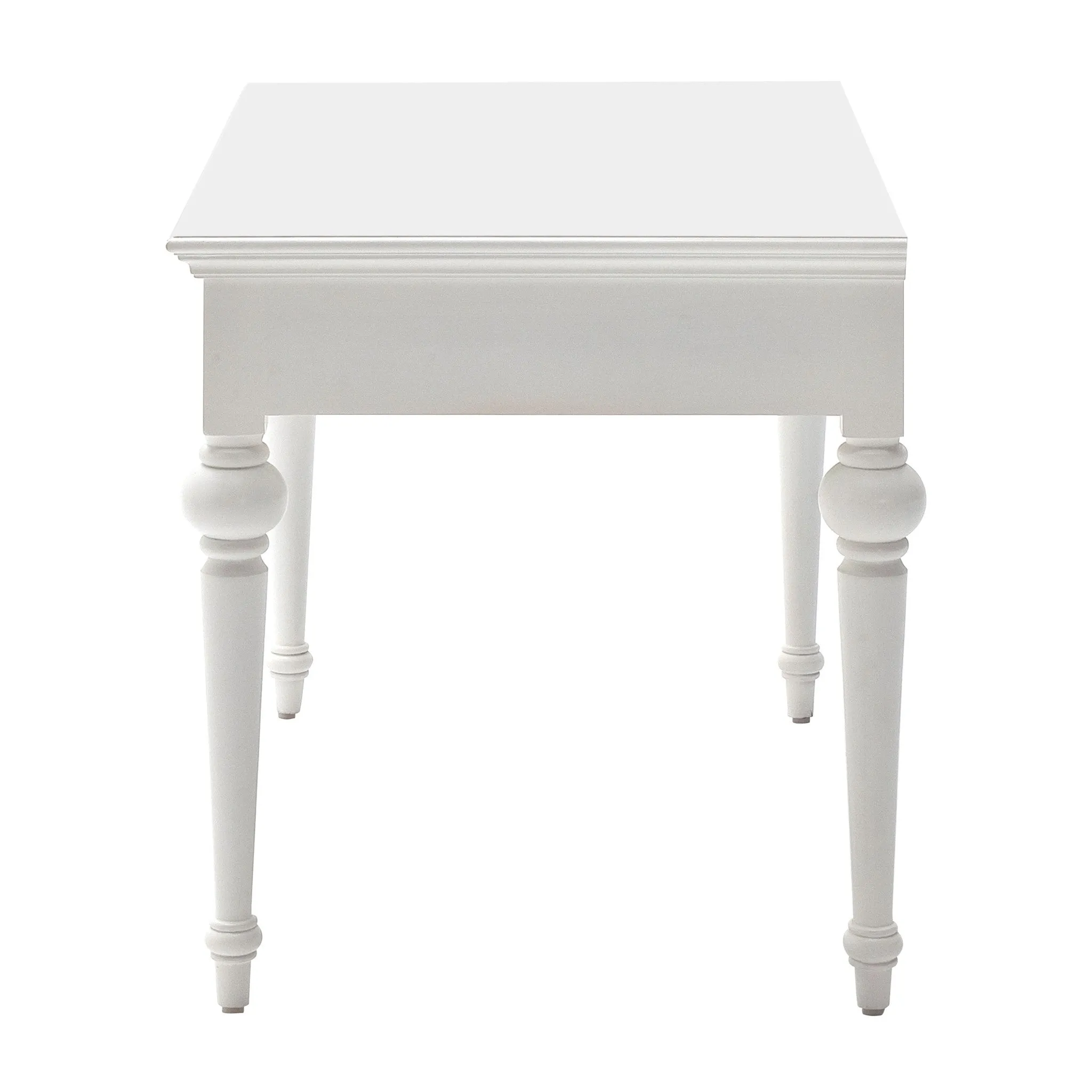 Antiqued White Provencial Writing or Computer Desk with Hutch By Homeroots
