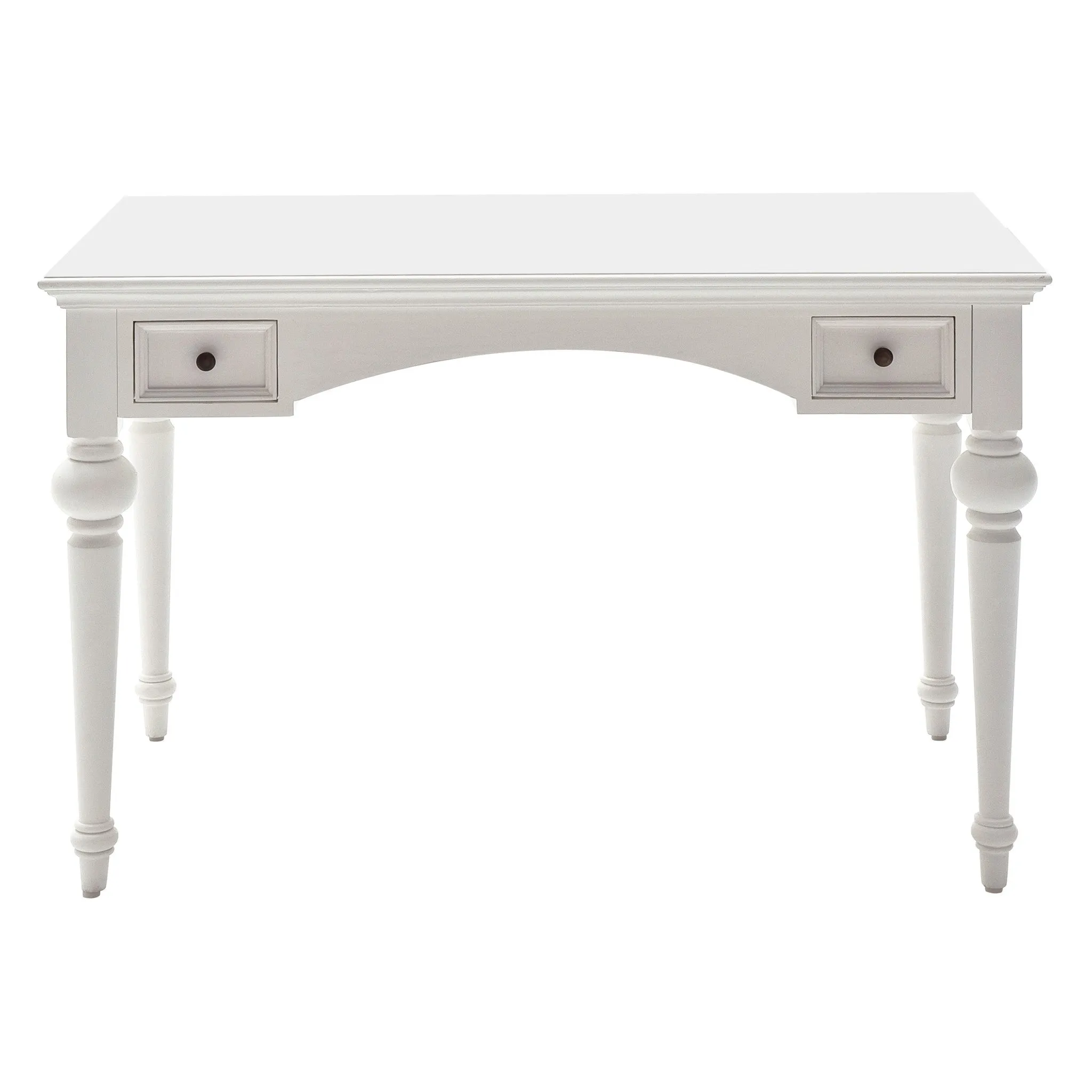 Antiqued White Provencial Writing or Computer Desk with Hutch By Homeroots