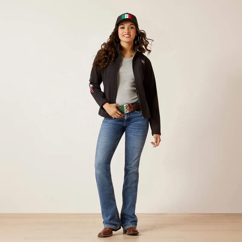 Ariat Women's Classic Team Softshell Mexico Jacket, Black