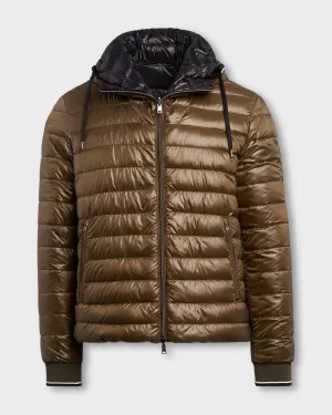 Army Green Down Reversible Bomber Jacket