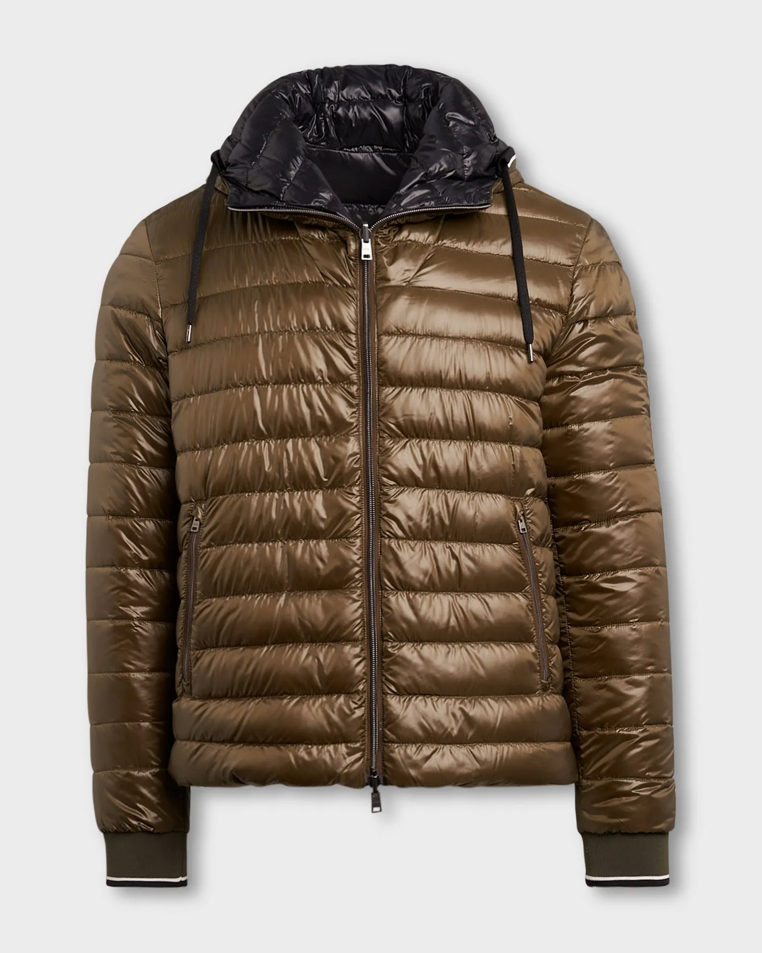 Army Green Down Reversible Bomber Jacket