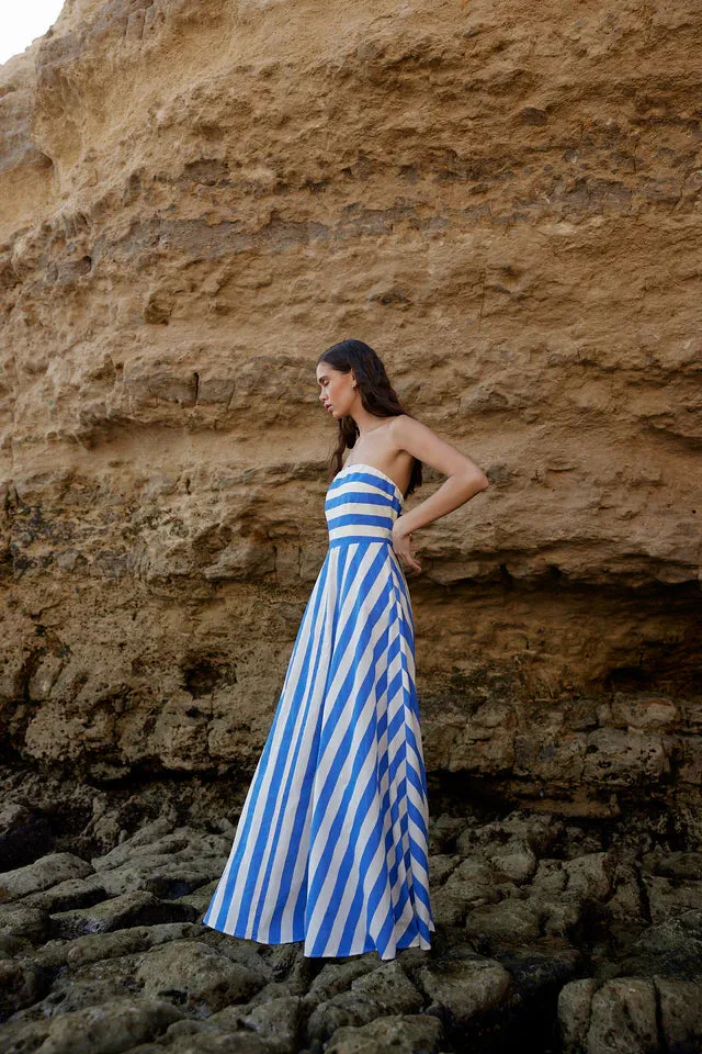 Aston Studio Hazel Dress in Pacific Stripe