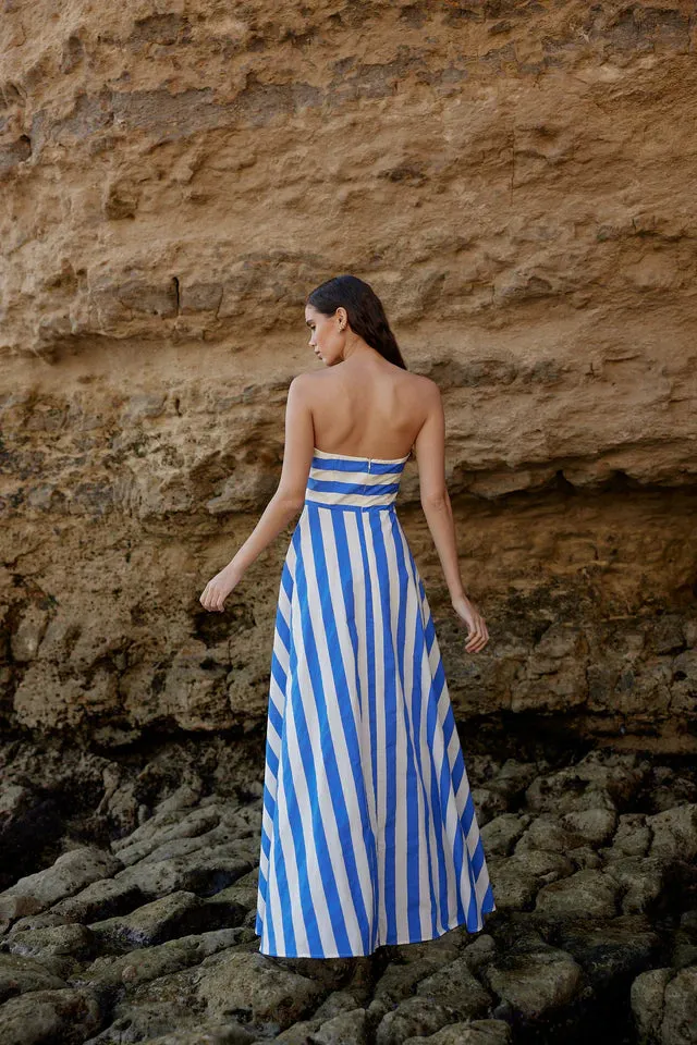 Aston Studio Hazel Dress in Pacific Stripe