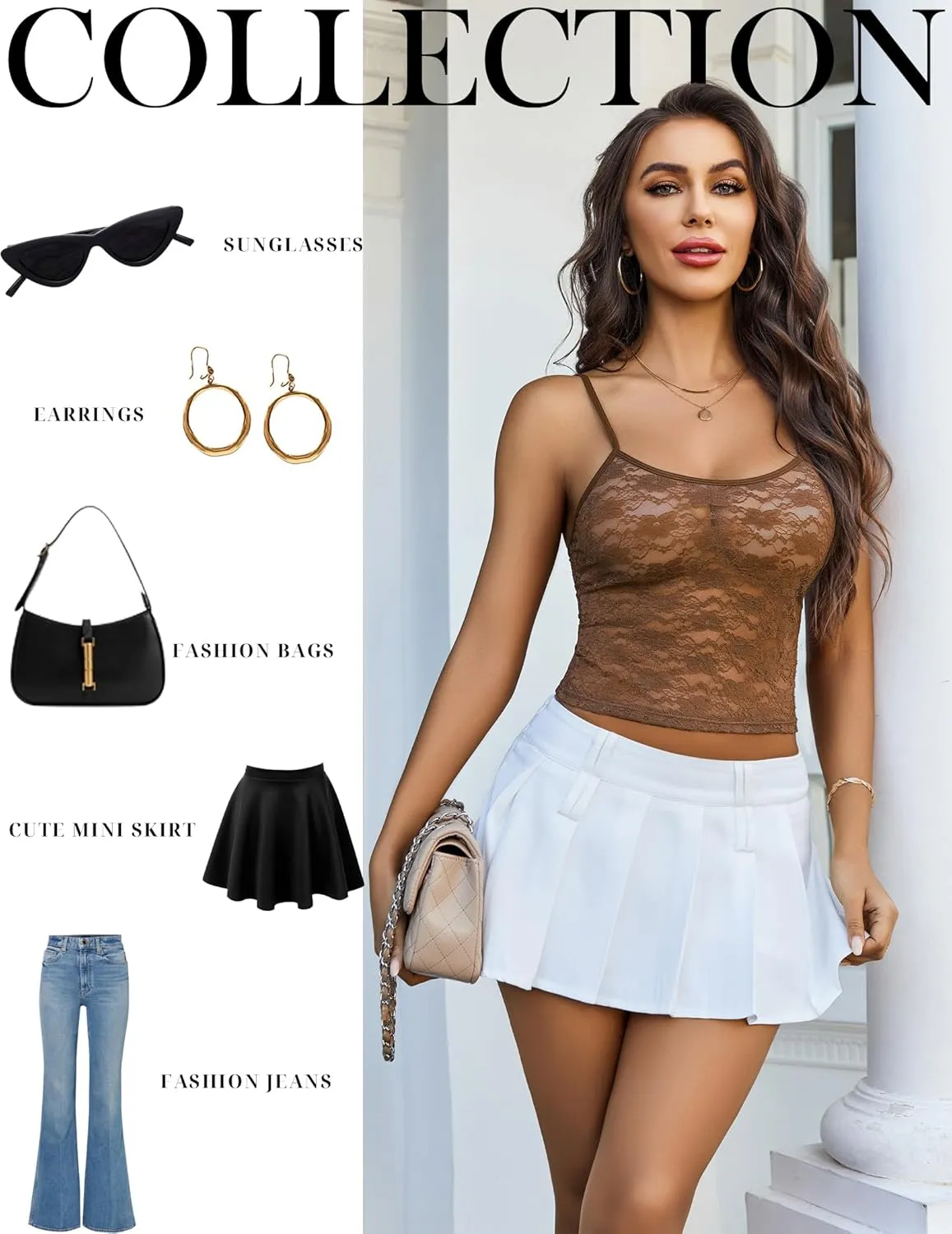 Avidlove Bralettes for Women Lace Spaghetti Strap Camisole Y2k Crop Tops Going Out Tank Tops