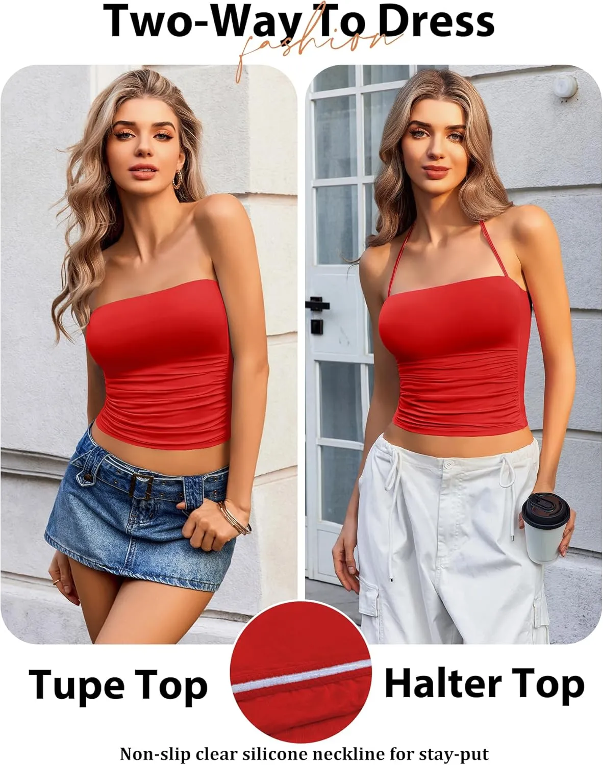 Avidlove Halter Tops for Women Going Out Double Lined Sexy Crop Tank Top Ruched Slim Fit Cami Y2K Outfits