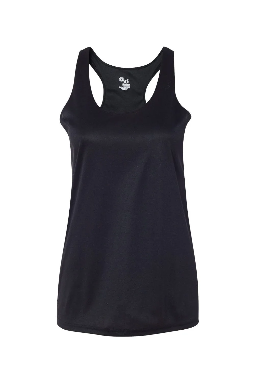 Badger Womens B-Core Moisture Wicking Racerback Tank Top - Black