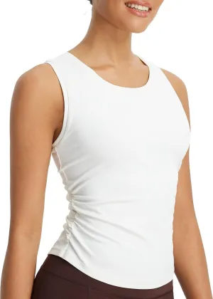 baleaf Women's Workout Tank Tops Sleeveless Athletic Gym Shirts Fitted Crop Tops Yoga Tennis Running