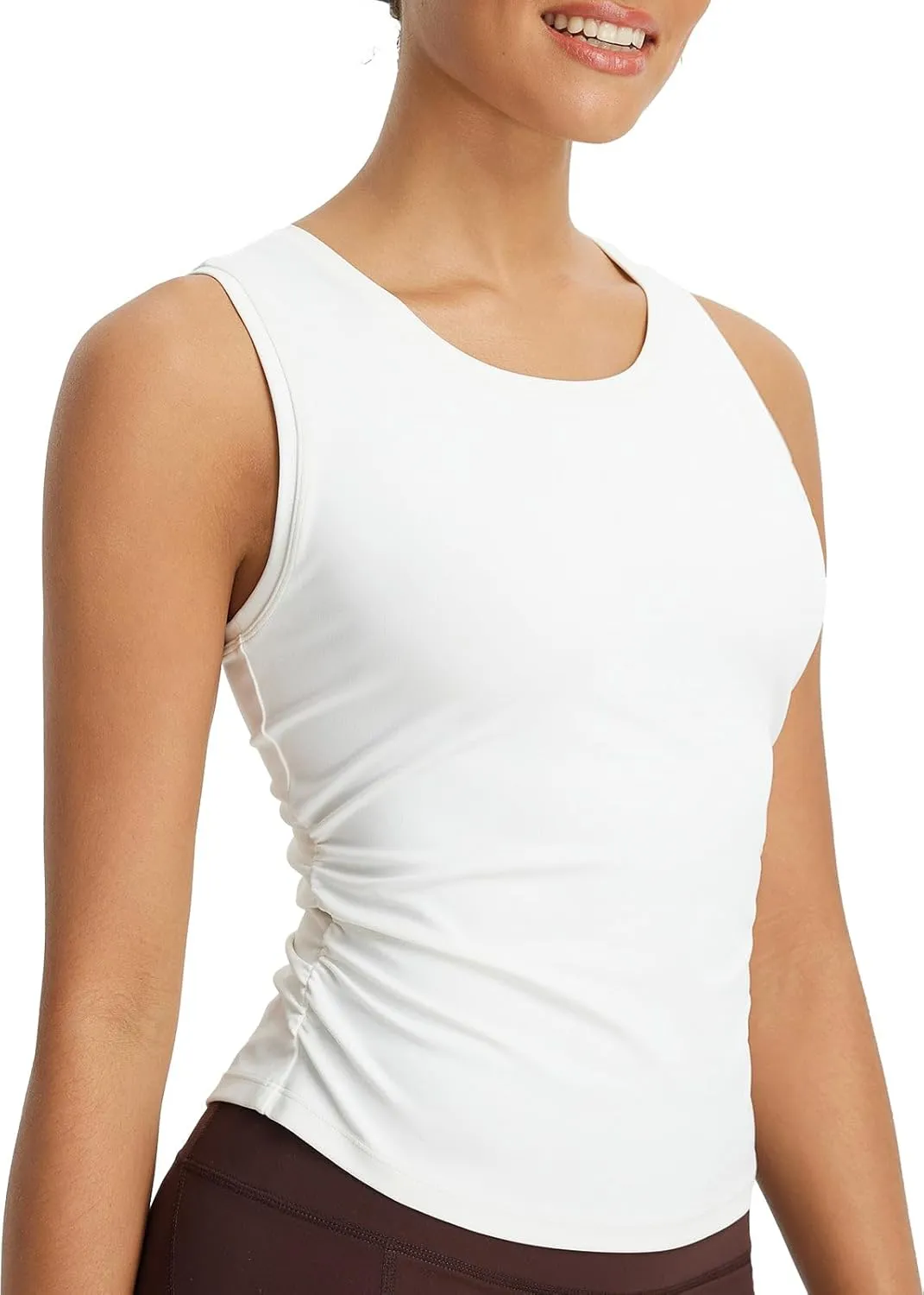 baleaf Women's Workout Tank Tops Sleeveless Athletic Gym Shirts Fitted Crop Tops Yoga Tennis Running