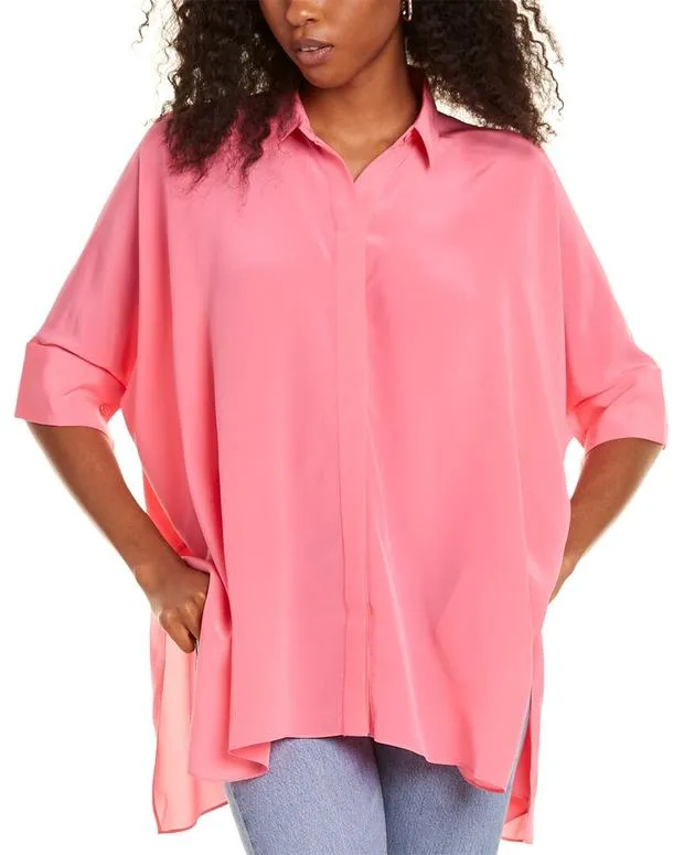 Barbados Silk Poncho Style Top