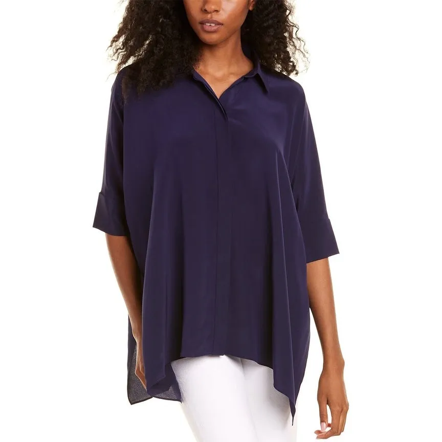Barbados Silk Poncho Style Top
