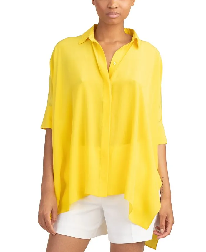 Barbados Silk Poncho Style Top