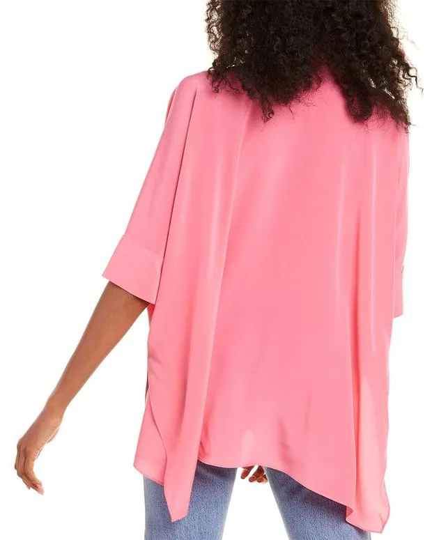 Barbados Silk Poncho Style Top