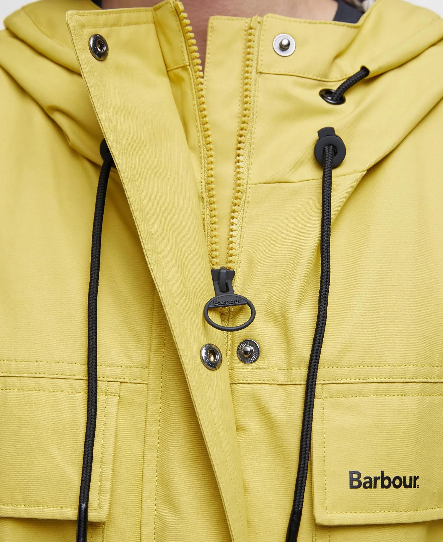 Barbour Evie Showerproof Parka in Limeade/Light Sand