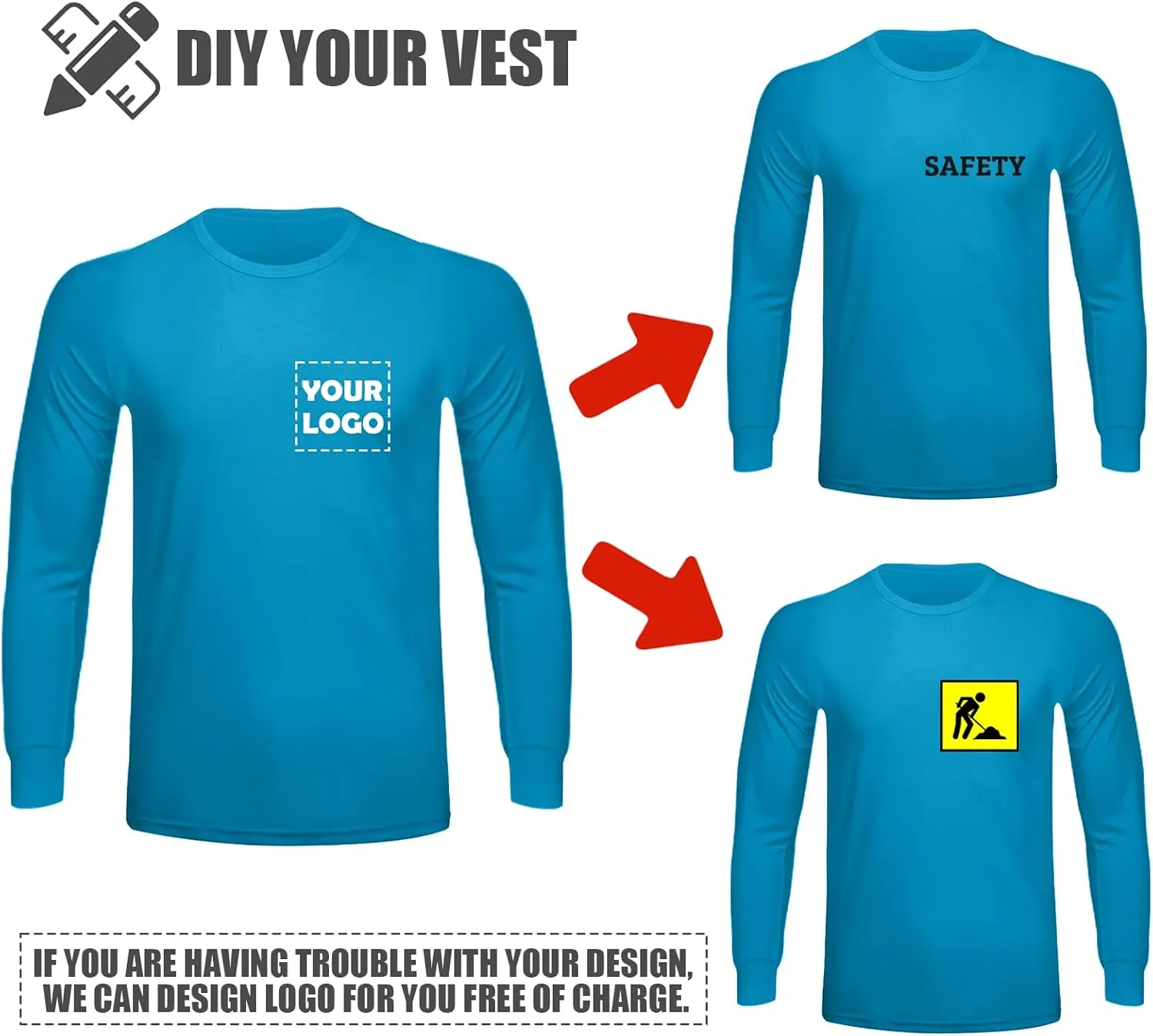 BeautyWill High Visibility Reflective Shirts for Men and Women Class 2 Safety Shirts with 6 Reflective Tapes