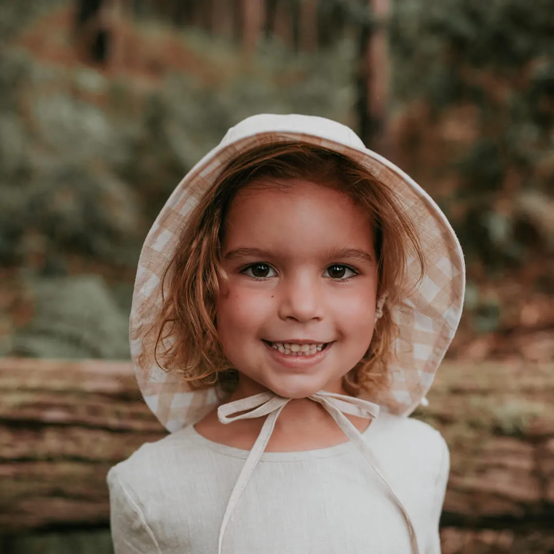 Bedhead Hats Wanderer Girls Reversible Panelled Bucket Sun Hat - Flynn/Flax
