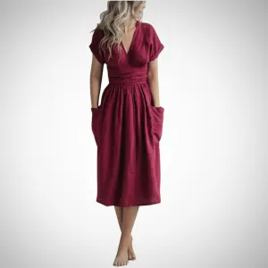 Bertha V-Neck Dress
