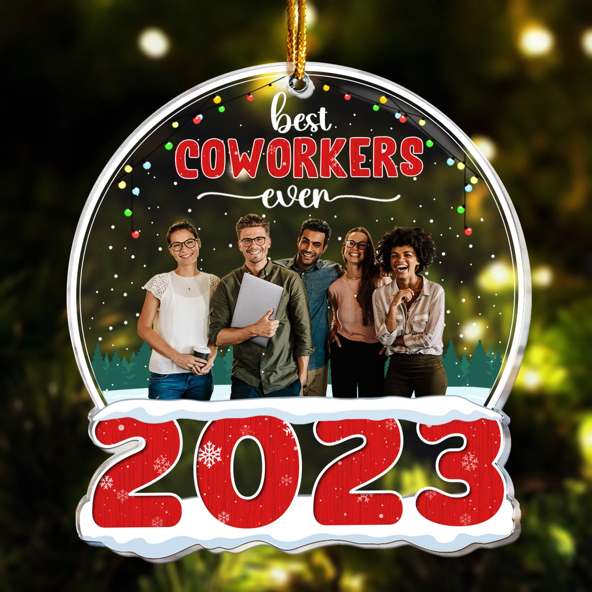 Best Coworker Ever - Personalized Acrylic Photo Ornament
