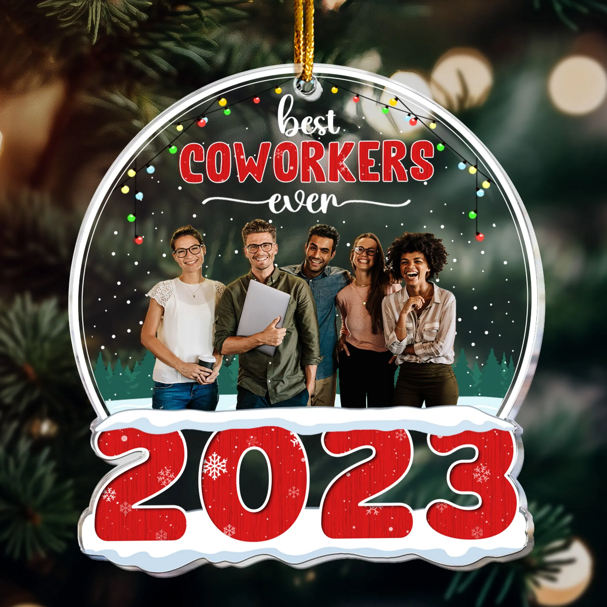 Best Coworker Ever - Personalized Acrylic Photo Ornament