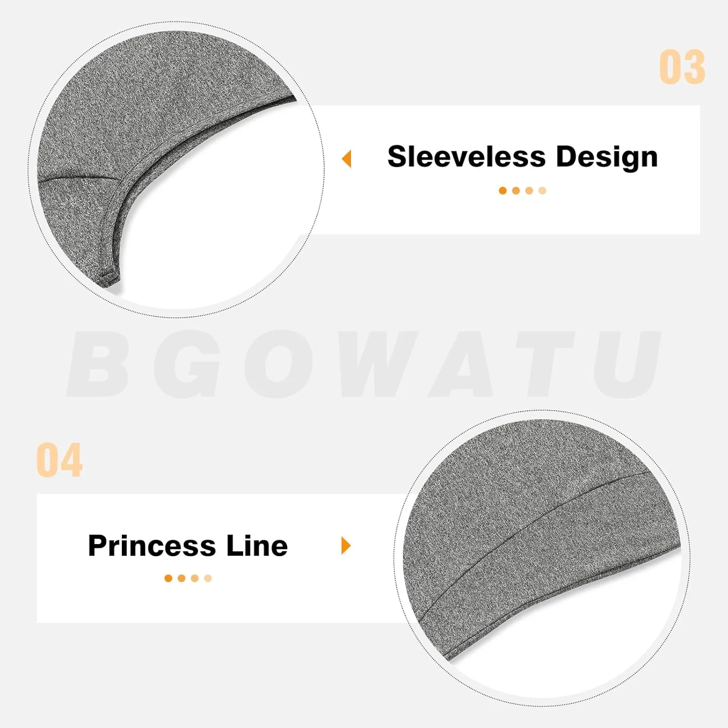 BGOWATU Women's Golf Shirts Sleeveless Polo Shirts Collared 3 Buttons Tennis Tank Tops UV Protection Quick Dry
