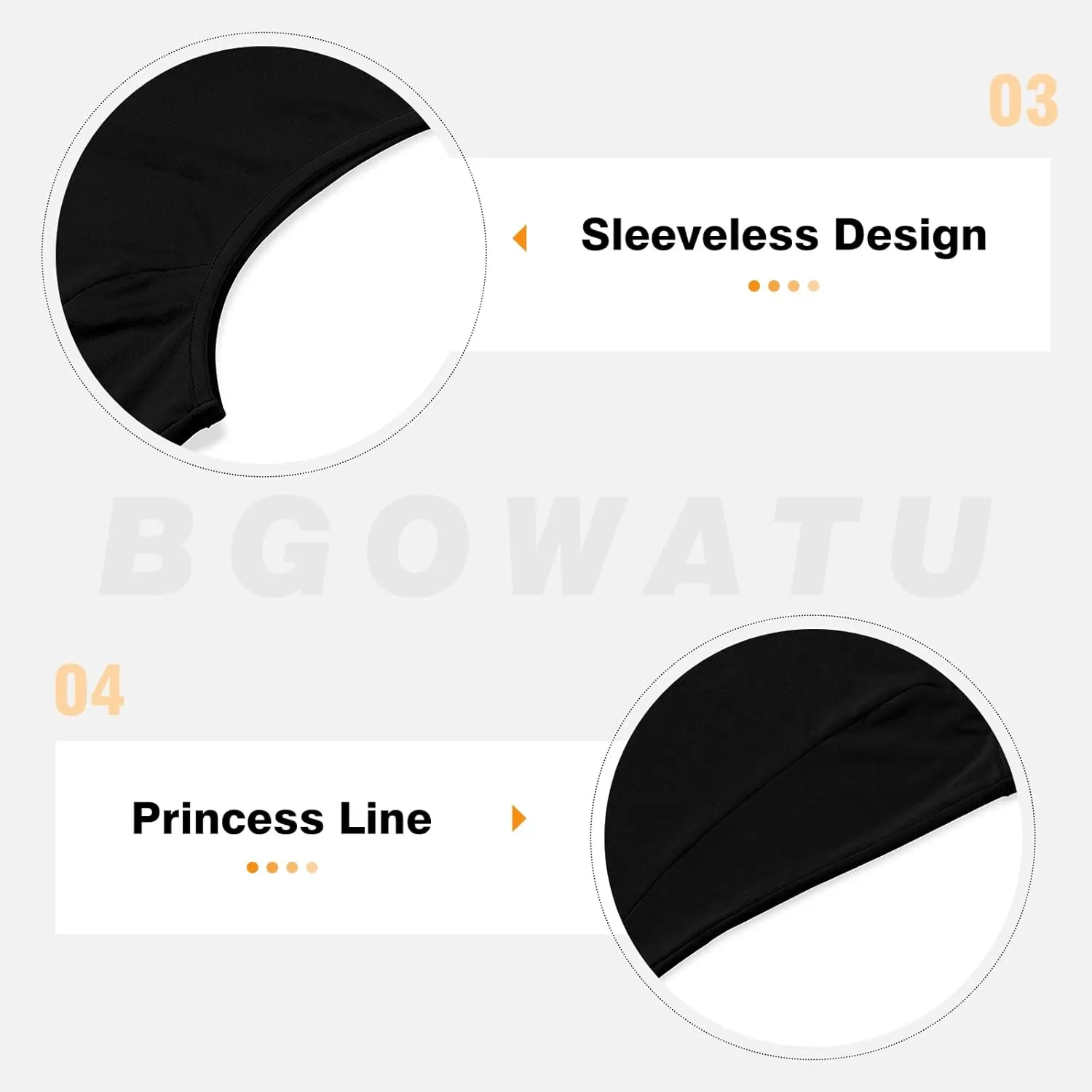 BGOWATU Women's Golf Shirts Sleeveless Polo Shirts Collared 3 Buttons Tennis Tank Tops UV Protection Quick Dry