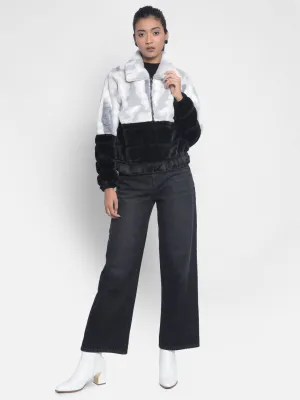 Black Colorblocked Puffer Jackets