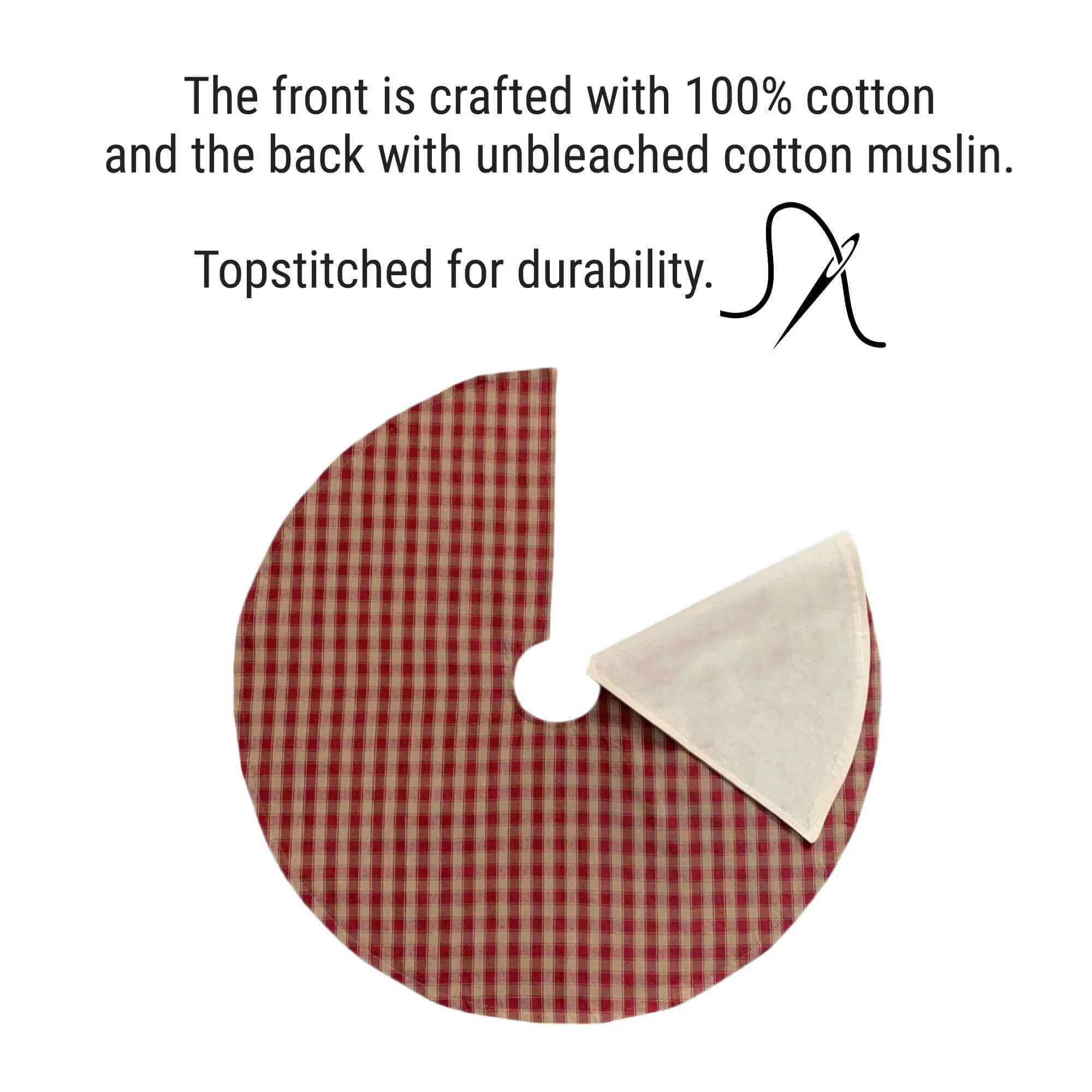 Black Plaid and Check Homespun Country Christmas Tree Skirts