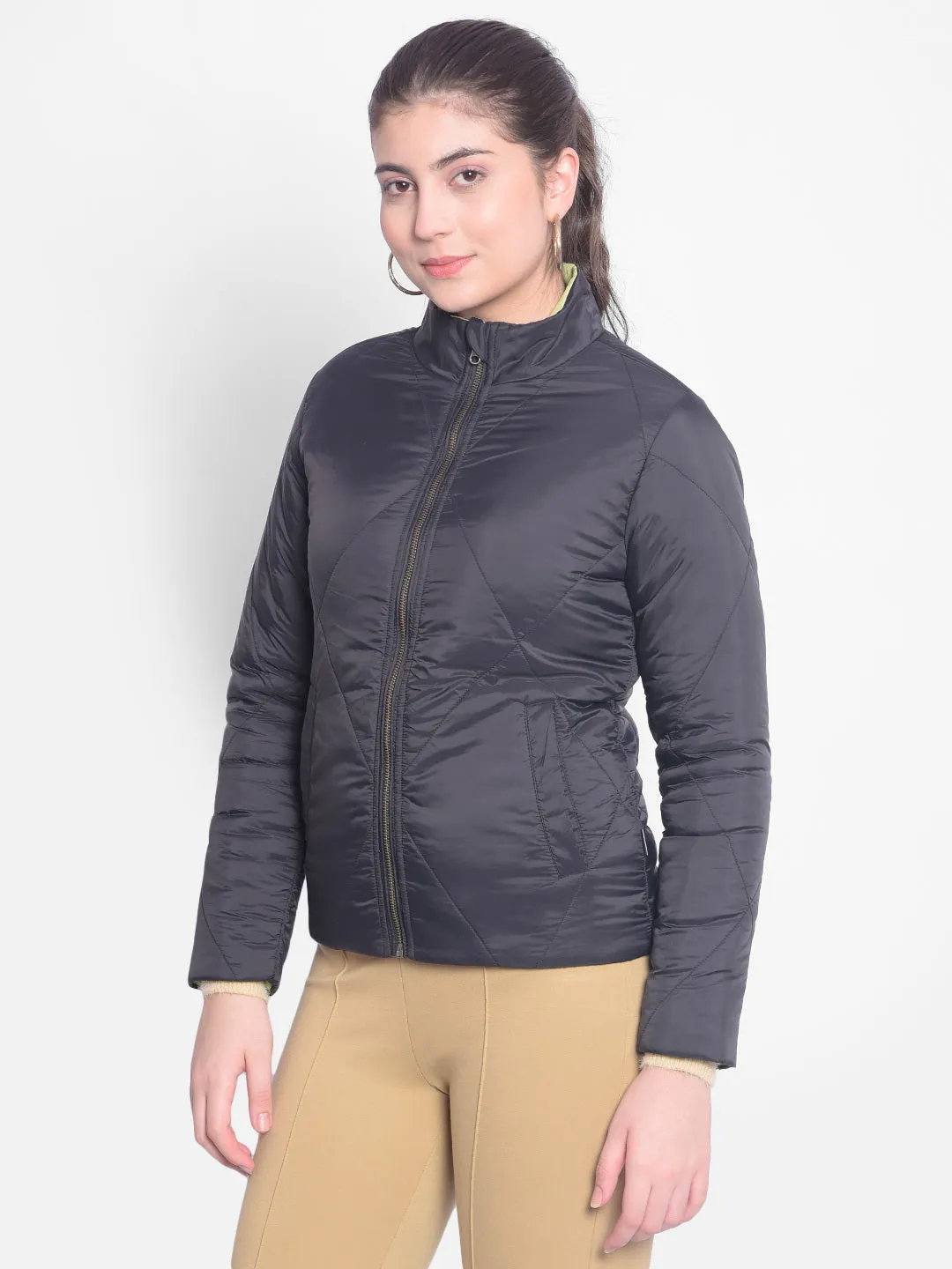 Black Reversible Puffer Jackets