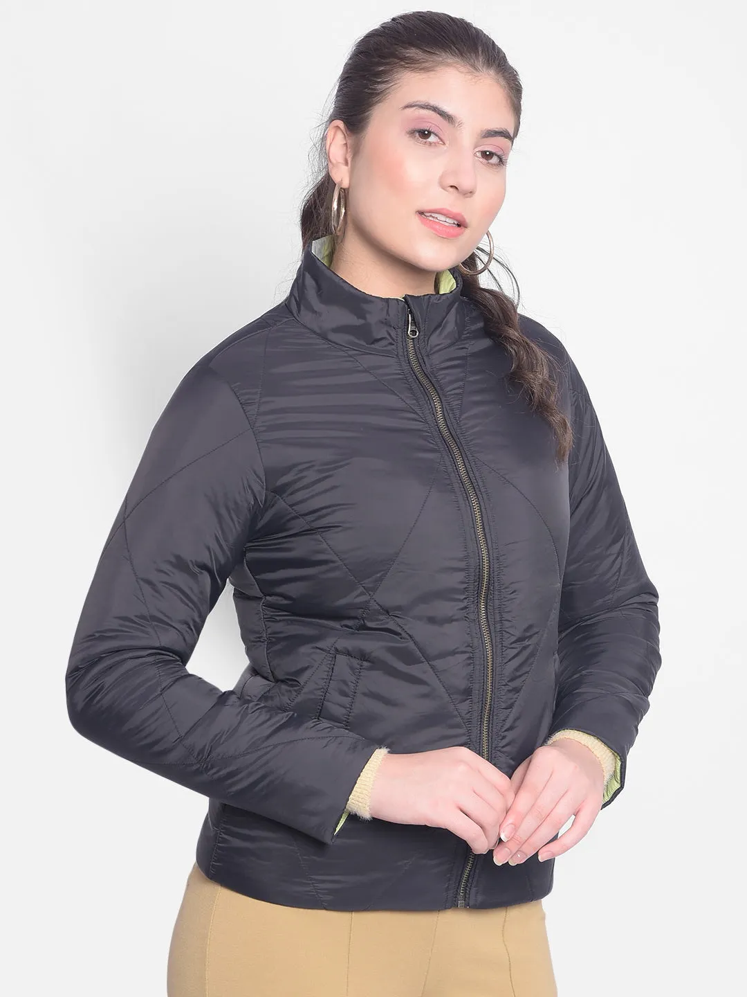Black Reversible Puffer Jackets
